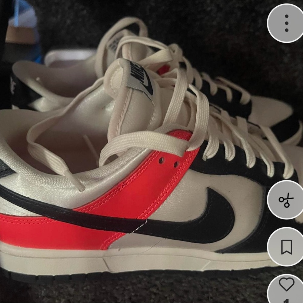 Nike White and Red Athletic Shoes